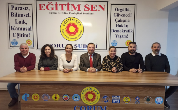 12.Dönem Eğitim Sen Çorum Şube Yürütme Kurulu Görev Dağılımı Yaptı.